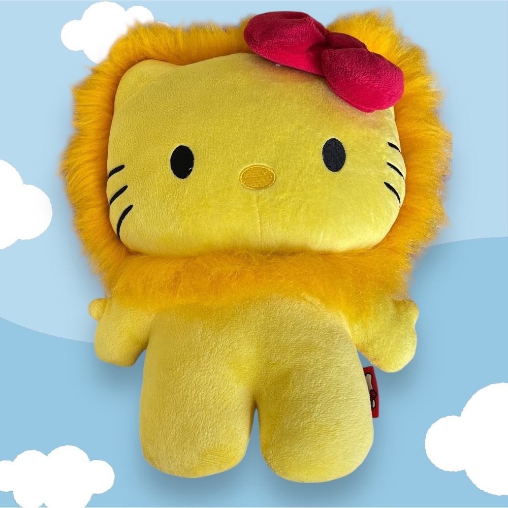 Hello Kitty Lion Plush Backpack Sanrio Kawaii Stuffed Backpack Adjustable Straps